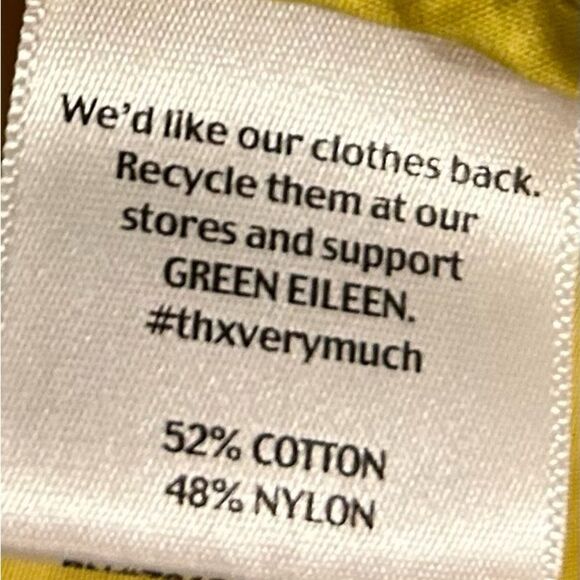 Eileen Fisher Anorak Windbreaker High Collar Rain Jacket Yellow Large 319.00 - Picture 12 of 14